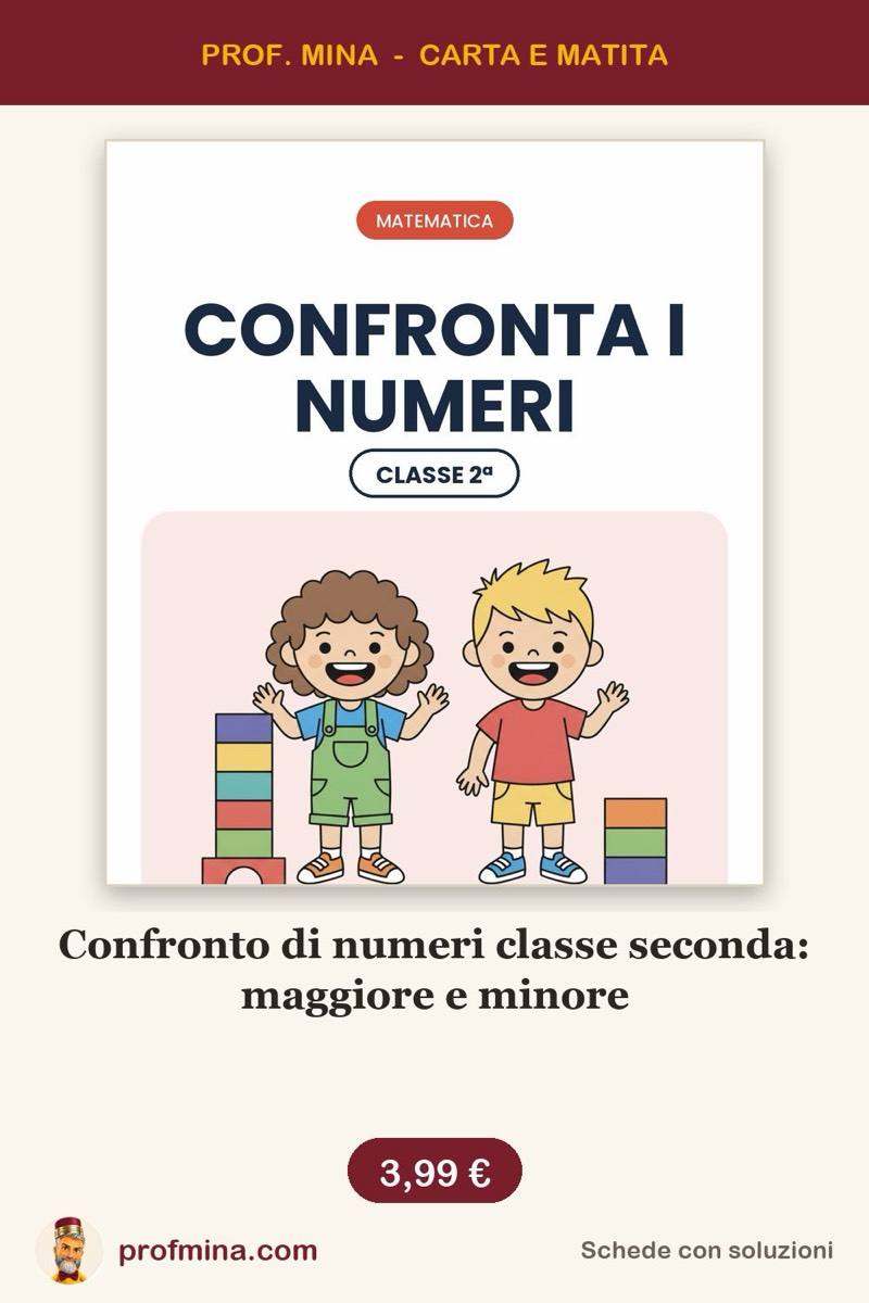 Confronto di numeri classe seconda: maggiore e minore