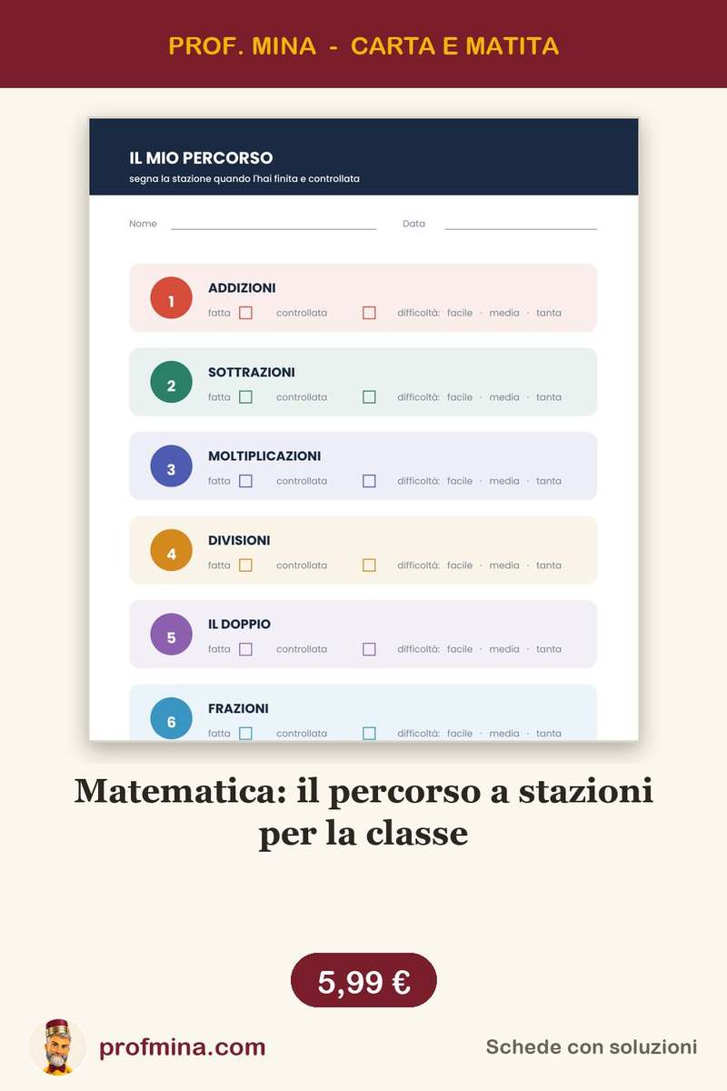 Matematica: il percorso a stazioni per la classe