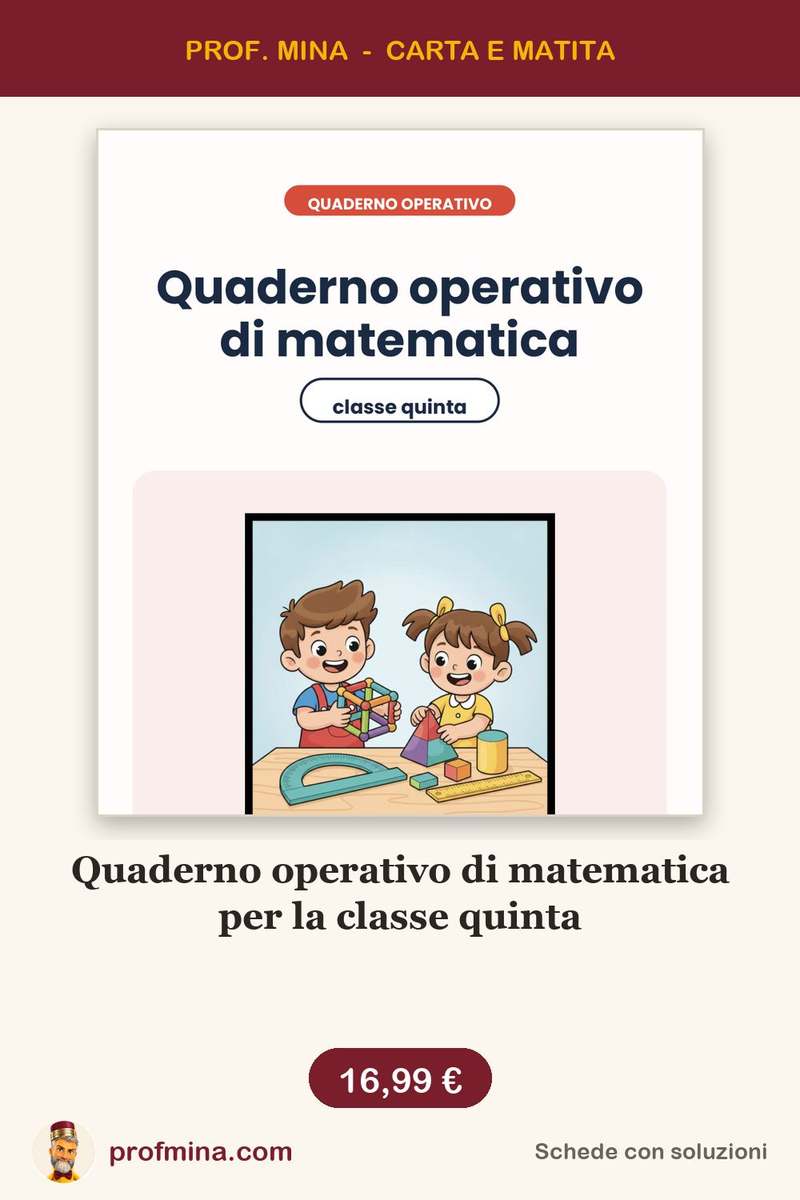 Quaderno operativo di matematica per la classe quinta