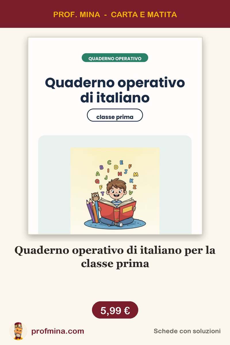 Quaderno operativo di italiano per la classe prima